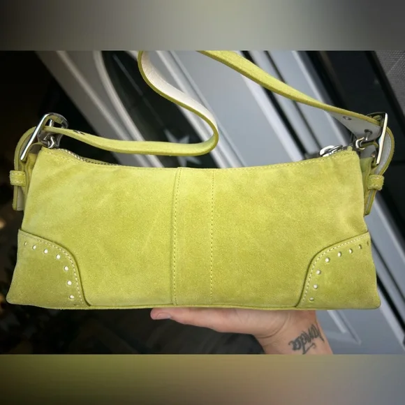 Vintage Coach Suede Demi Baguette #5032 - Picture 8 of 14